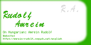 rudolf amrein business card